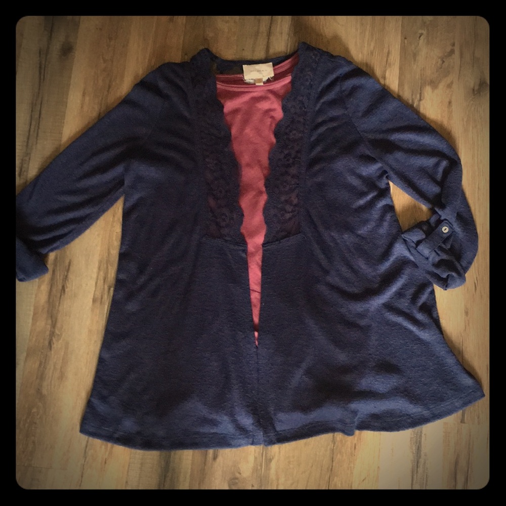 Skies are Blue Silvia Lace Detail Cardigan